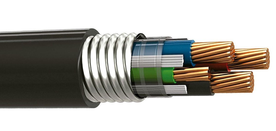 Cable armado tipo MC 3x12 awg con PVC para intenperie, interperie; 4x12 awg Condumex THHN/THWN-2